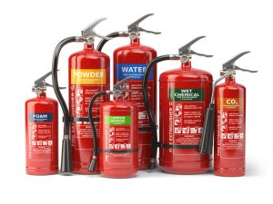 fire extinguisher types and colours